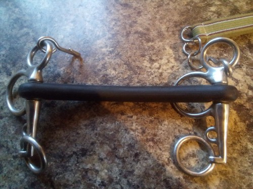 Rubber covered pelham - , bit