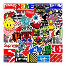 102X Top Brand Logo Hip Hop Graffiti Sticker Bomb Skate Stickers Car Decal Gifts