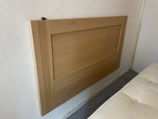 Double Bed Light Oak Headboard Solid Wood
