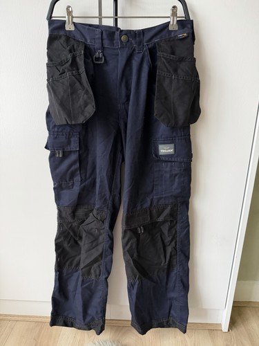 Trojan navy work trousers - trousers, |