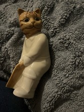 Quail Pottery Hand Painted Cat