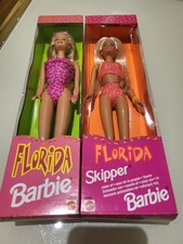 Florida Barbie And Florida Skipper Dolls 1998 Boxed