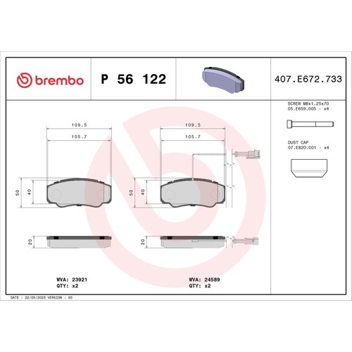 Brembo 122 brake - brake, set