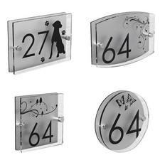 House Number Plaques Patterned