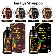 500ml Hair Dye Shampoo Instant Color Dye Plant Essences Smooth Texture Fast Ship