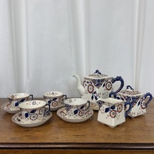 Vintage Tea Set Ridgways Stoke On Trent Early 1800s 4 Cups Tea Pot Creamer Sugar