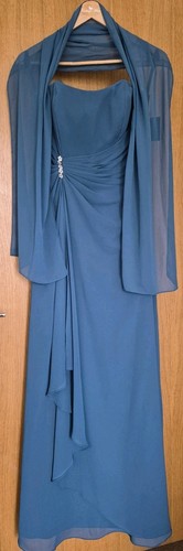 Mori lee teal chiffon - teal,