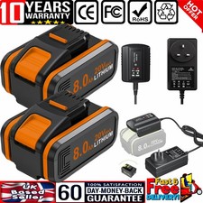 2~1X 6.0AH/8.0Ah For Worx 20V Li-Ion Battery WA3551 WA3551.1 WA3553 WA3553.1 UK
