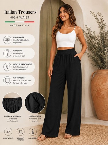 Ladies italian wide leg - ladies,