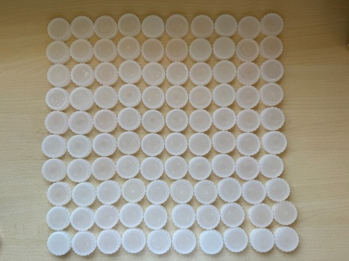 100 white plastic milk - white,