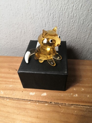 Coloured glass fox ornament - coloured,