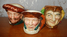 Toby Jugs Doulton, Jester D5556, Drake D6174 & Highwayman Lancaster Sandland