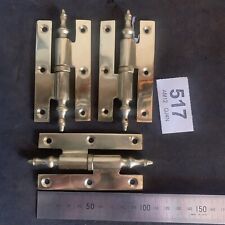 Revised  1 Brass 100x55mm LONGCASE CLOCK LH RH HINGES 4” Lift Off Door Finial