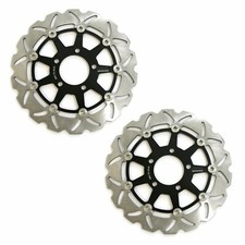 Rezo Wavy Front Brake Rotor Discs Pair fits Suzuki SV 650 S 03-12