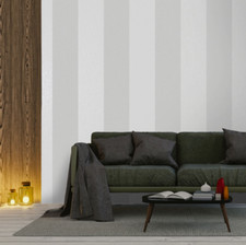 Grey Silver Stripe Wallpaper