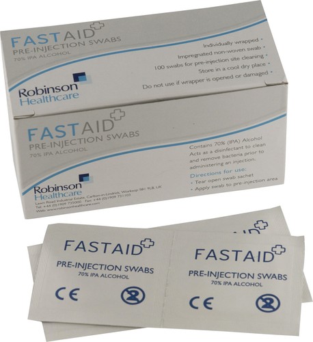 Fastaid alcohol wipes - wipes, 70%