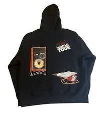 Black Nike Air Jordan Artist Series Flight Basketball Hoodie Medium Mens