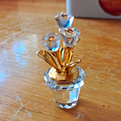 Swarovski clear crystal flower - clear,