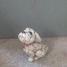 Vintage Pendelfin Tammy The Labradoodle Dog Figurine Ornament Pink Collar