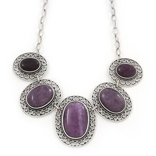 Silver Plated Amethyst Stone