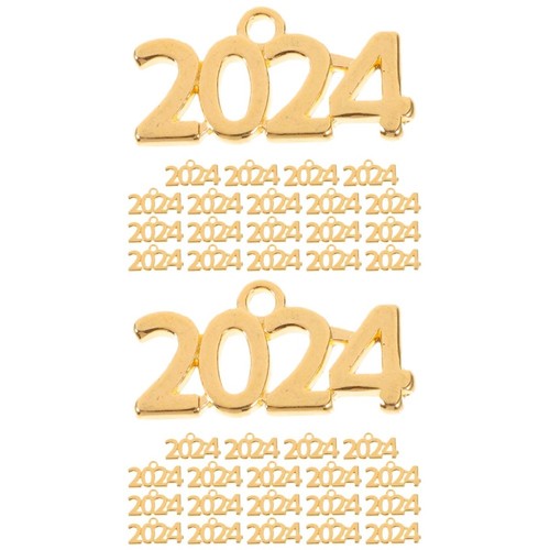 40pcs 2024 golden number - 40pcs,
