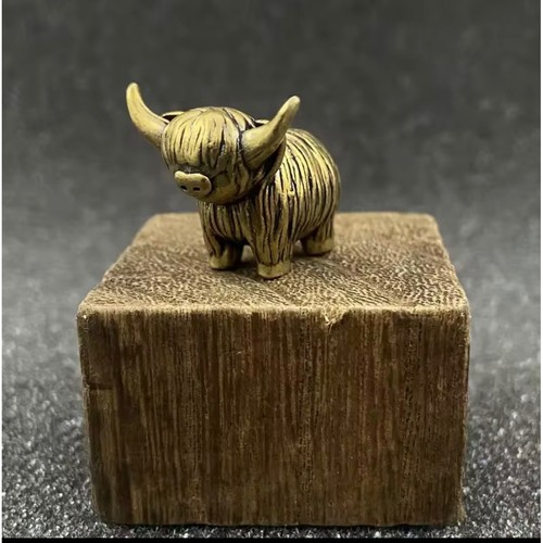 Miniature brass highland - highland, cow