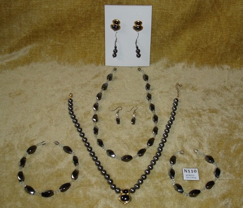 Hematite necklaces - 2x,