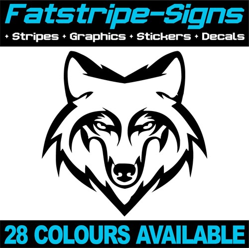 Lone wolf head stickers - lone,