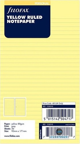 Filofax personal size yellow - personal,