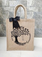 Natural Jute Burlap Bag, Lunch Bag, Party Gift Bag, Shopping Tote, Custom Bag
