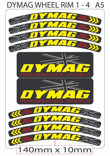 Dymag style wheel - rim, stickers