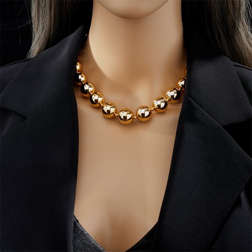 Gold pearl choker - "pearl",