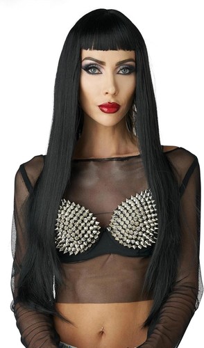 Trad goth straight - straight, wig
