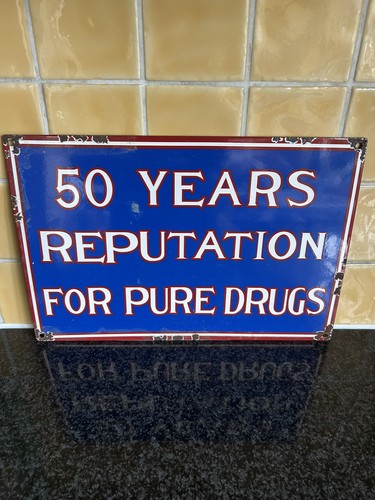 Enamel pure drugs sign - enamel,