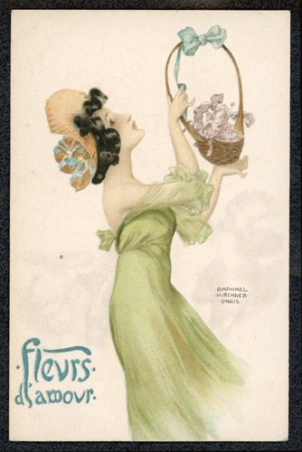Raphael kirchner signed art - signed,
