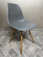 John Lewis Vitra Eames DSW Chair £445 Wooden Legs, Grey/Blue - New 