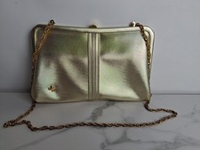 Jane Shilton retro gold clutch