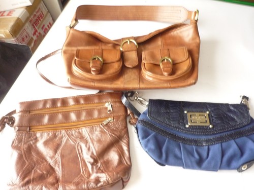 Three handbags job lot - three,