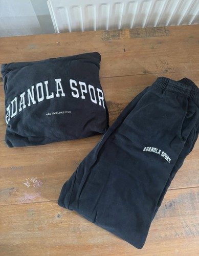 Black adanola sport hoodie and - black,