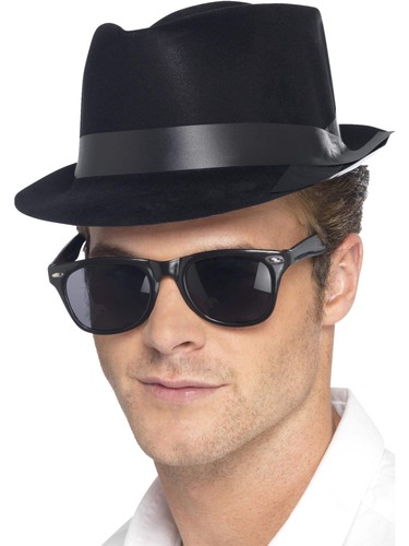 Flocked fedora hat - flocked,