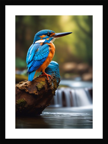Beautiful kingfisher print - kingfisher,