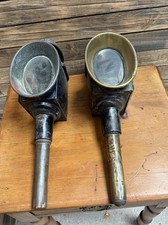 Two Beautiful old  antique carriage lamps by Acton, Ludlow. Restoration project