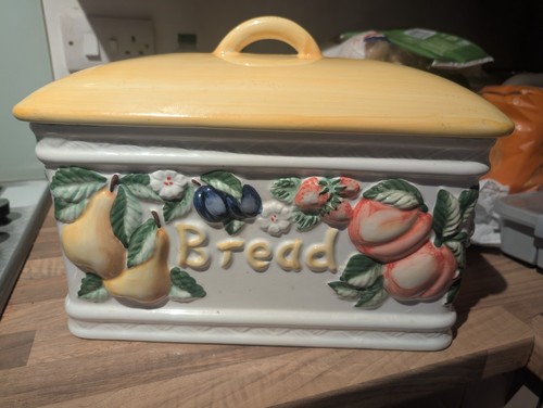 Vintage ceramic bread bin - ceramic,