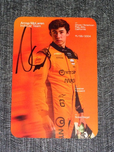Nolan siegel indycar - siegel, signed
