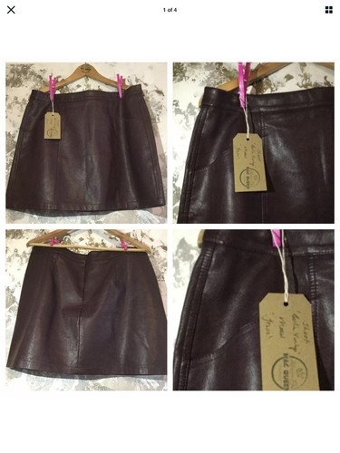 Womens skirt faux leather - womens,