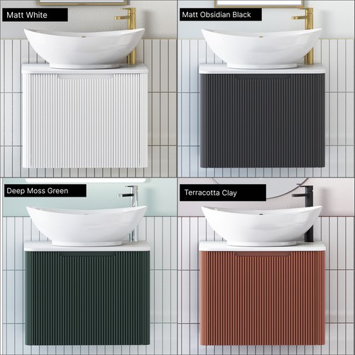 600mm bathroom fluted wall - 600mm,