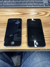 2x Apple iPhone 4S Black 16GB - Spares/Repairs (Power On, Untested, Unlocked)
