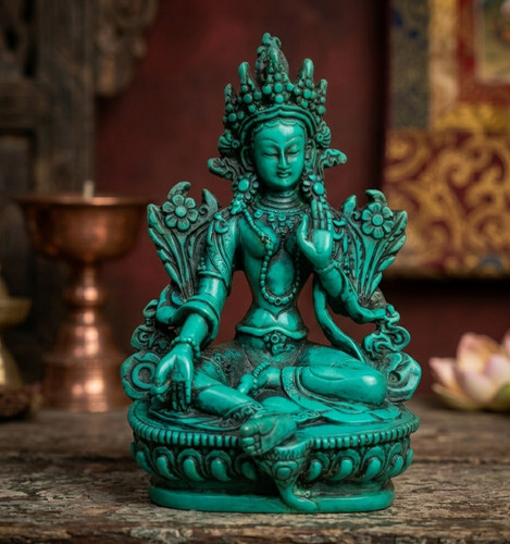Green tara buddha statue - tara, |