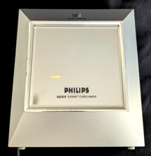 VINTAGE PHILIPS AJ3230 DUAL ALARM CLOCK RADIO MIRRORED DISPLAY (A-4)