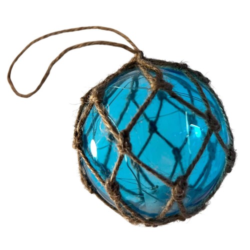 Turquoise glass fishing buoy - turquoise,